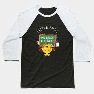 Little Miss 2nd Grade Teacher Baseball T-Shirt